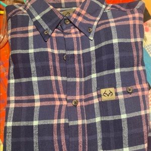 Mens Realtree flannel button down sz med